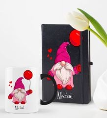 BK Gift Kişiye Özel Sevgili Temalı 2’li Defter Kupa Hediye Seti, Sevgiliye Hediye, Sevgililer Günü Hediyesi-5