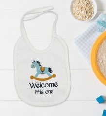 BK Kids Welcome Little One Tasarımlı Bebek Mama Önlüğü - Model 1