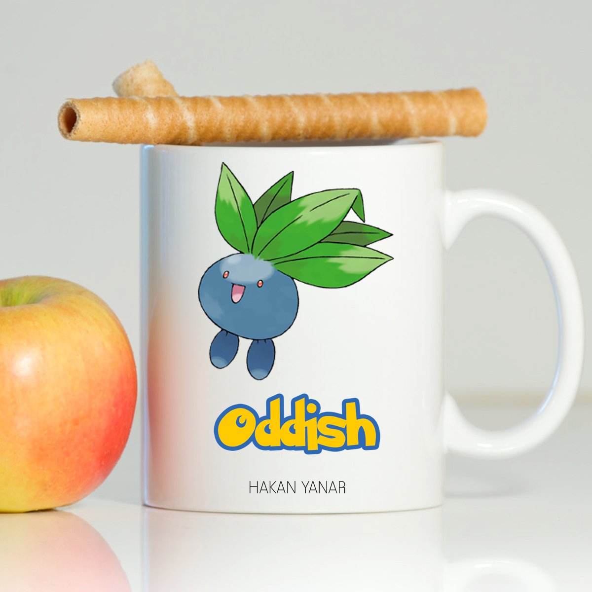 Kişiye Özel Pokemon Oddish Beyaz Kupa Bardak