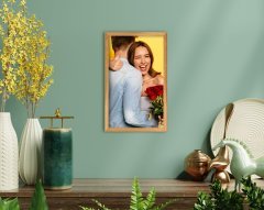 BK Home Sevgililer Fotoğraflı El Yapımı Ahşap Çerçeveli Tablo-1