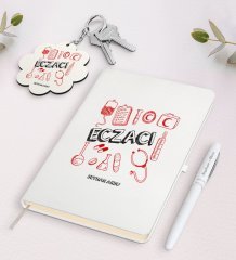 Kişiye Özel Eczacı Beyaz Defter Kalem ve Anahtarlık Hediye Seti-2