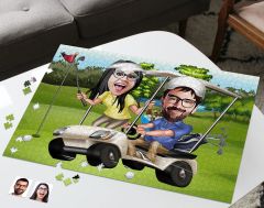 BK Gift Kişiye Özel Sevgililer Karikatürlü 1000 Parça Profesyonel Puzzle-29