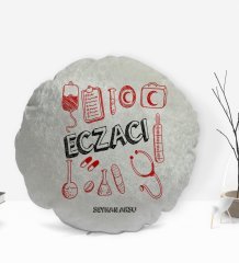 Kişiye Özel İsimli Eczacı Tasarımlı Dekoratif Kırlent Yastık-2