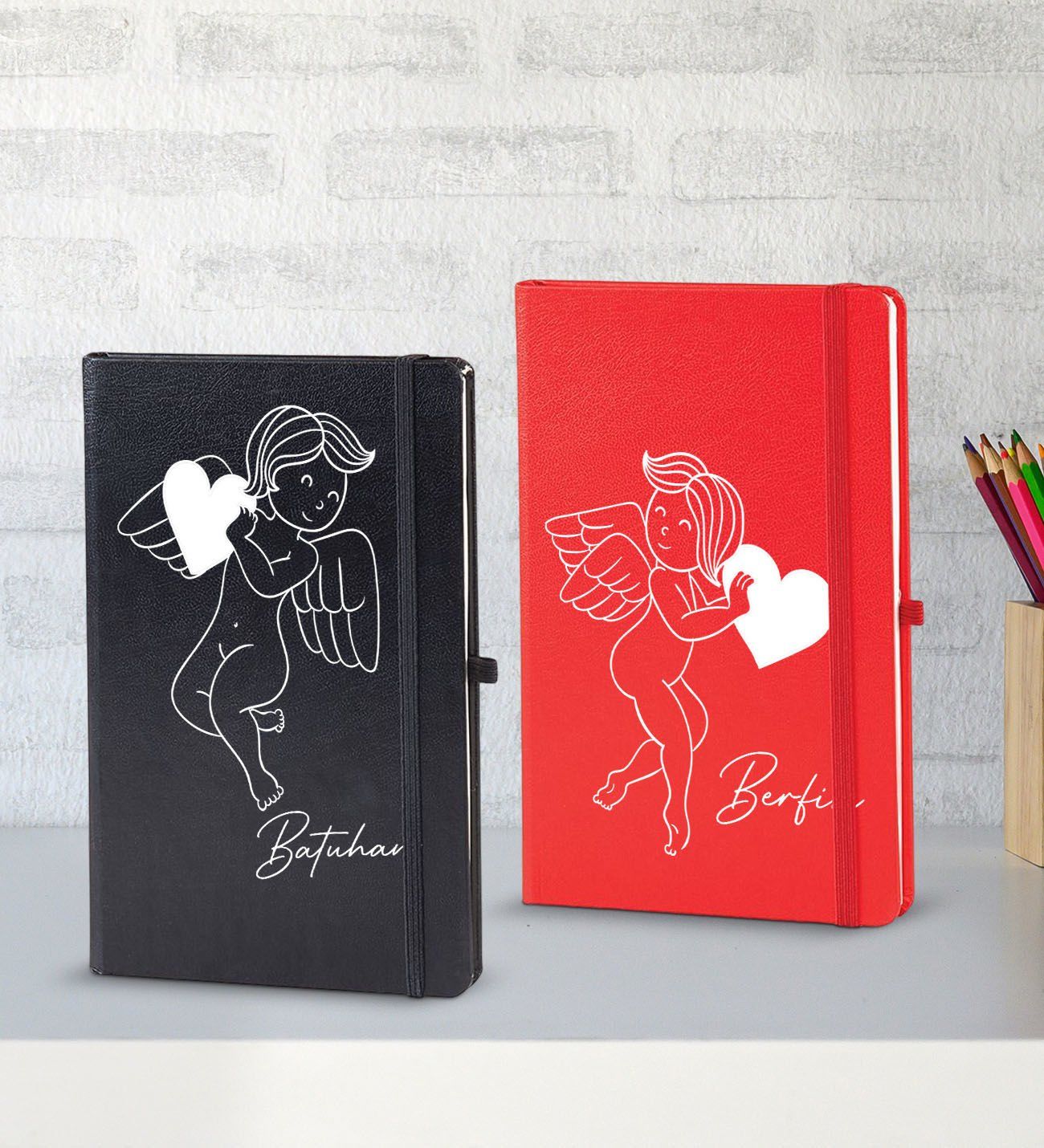 BK Gift Kişiye Özel Sevgili Temalı 2’li Defter Seti, Sevgiliye Hediye, Sevgililer Günü Hediyesi, Doğum Günü Hediyesi-7