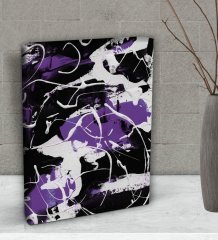 BK Gift When Purple Is The Answer Tasarımlı Dekoratif Mini Kanvas Tablo 15x20cm-1