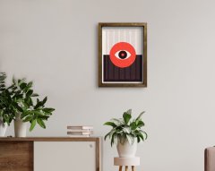 BK Home Doğal Masif Ahşap Çerçeveli Tablo-66