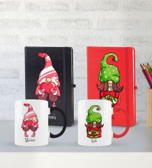 BK Gift Kişiye Özel Sevgili Temalı 2’li Defter Kupa Hediye Seti, Sevgiliye Hediye, Sevgililer Günü Hediyesi-3