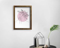 BK Home Doğal Masif Ahşap Çerçeveli Tablo-65