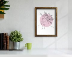 BK Home Doğal Masif Ahşap Çerçeveli Tablo-65
