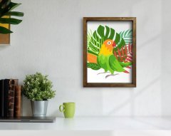 BK Home Doğal Masif Ahşap Çerçeveli Tablo-64