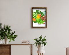 BK Home Doğal Masif Ahşap Çerçeveli Tablo-64