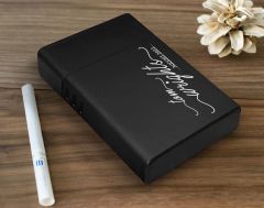 BK Gift Kişiye Özel İsimli Tarihli Siyah Metal Sigara Tabakası-10, Arkadaşa Hediye, Babaya Hediye, Metal Sigara Kutusu