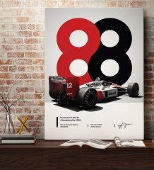 BK Gift Formula 1 Tasarımlı Kanvas Tablo 70x100cm-4