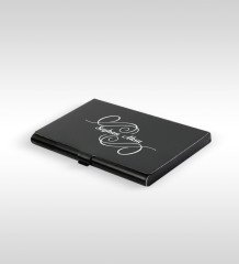 Kişiye Özel Siyah Metal Kartvizitlik