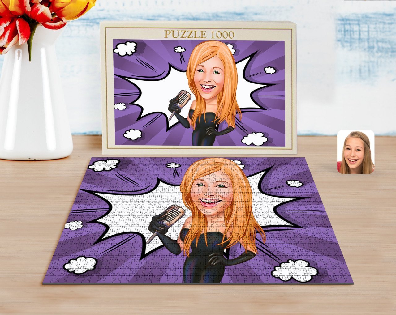 Kişiye Özel Assolist Karikatürlü 1000 Parça Profesyonel Puzzle-1