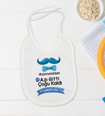 BK Kids Sünnet Tasarımlı Beyaz Bebek Body Zıbın ve Mama Önlüğü Hediye Seti-7