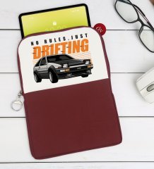 BK Gift Drifting Tasarımlı Taşınabilir Koruyucu Tablet Kılıfı & Organizer Çanta - Bordo-1