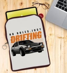 BK Gift Drifting Tasarımlı Taşınabilir Koruyucu Tablet Kılıfı & Organizer Çanta - Bordo-1