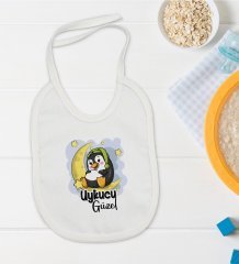 BK Kids Uykucu Güzel Tasarımlı Bebek Mama Önlüğü - Model 1