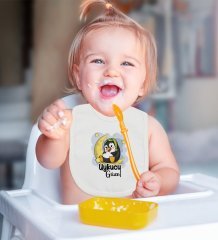 BK Kids Uykucu Güzel Tasarımlı Bebek Mama Önlüğü - Model 1