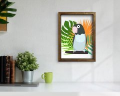 BK Home Doğal Masif Ahşap Çerçeveli Tablo-63
