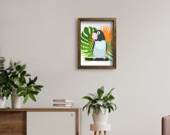 BK Home Doğal Masif Ahşap Çerçeveli Tablo-63