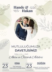 Kişiye Özel Fotoğraflı Bitmeyen Düğün Davetiyesi Model 103