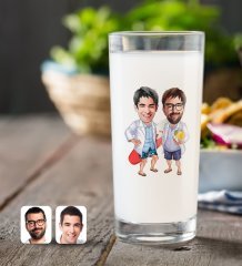 Kişiye Özel Kankalar Karikatürlü Rakı Bardağı-2