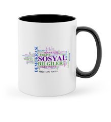 Kişiye Özel Sosyal Bilgiler Öğretmeni Siyah Kupa Bardak - 1