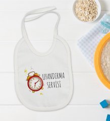 BK Kids Uyandırma Servisi Tasarımlı Bebek Mama Önlüğü - Model 1
