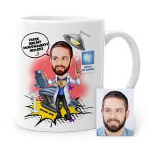 Kişiye Özel Mesleki Diş Hekimi Karikatür Beyaz Kupa Bardak - 2