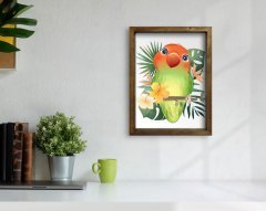 BK Home Doğal Masif Ahşap Çerçeveli Tablo-61