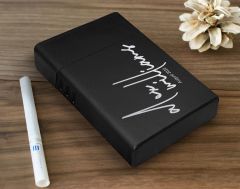 BK Gift Kişiye Özel İsimli Tarihli Siyah Metal Sigara Tabakası-7, Arkadaşa Hediye, Babaya Hediye, Metal Sigara Kutusu
