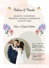 Kişiye Özel Fotoğraflı Bitmeyen Düğün Davetiyesi Model 101