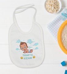 BK Kids Trakya Kızanı Tasarımlı Bebek Mama Önlüğü - Model 1