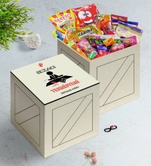 Kişiye Özel Eczacı Teknisyeni Ahşap Kutuda Nostaljik Lezzetler Hediye Seti-3