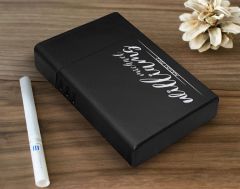 BK Gift Kişiye Özel İsimli Tarihli Siyah Metal Sigara Tabakası-6, Arkadaşa Hediye, Babaya Hediye, Metal Sigara Kutusu