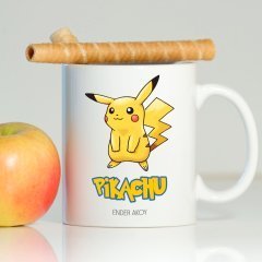 Kişiye Özel Pokemon Pikachu Beyaz Kupa Bardak