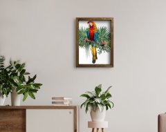 BK Home Doğal Masif Ahşap Çerçeveli Tablo-59