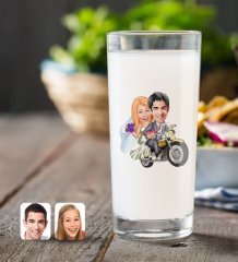 Kişiye Özel Evleniyoruz Karikatürlü Rakı Bardağı-8