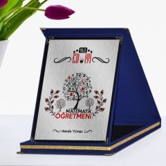 Kişiye Özel Yılın En İyi Öğretmeni Lacivert Plaket