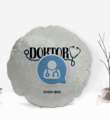 Kişiye Özel İsimli Doktor Tasarımlı Dekoratif Kırlent Yastık-11