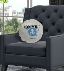 Kişiye Özel İsimli Doktor Tasarımlı Dekoratif Kırlent Yastık-11
