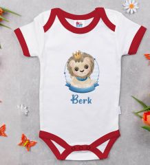 BK Kids Kişiye Özel İsimli 5 Parça Kırmızı Bebek Body Zıbın ve Battaniye Hediye Seti, Yeni Doğan Bebek Giyim Hediyesi-5