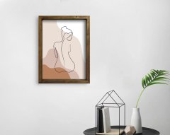 BK Home Doğal Masif Ahşap Çerçeveli Tablo-57