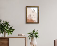 BK Home Doğal Masif Ahşap Çerçeveli Tablo-57