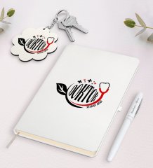 Kişiye Özel Doktor Beyaz Defter Kalem ve Anahtarlık Hediye Seti-10