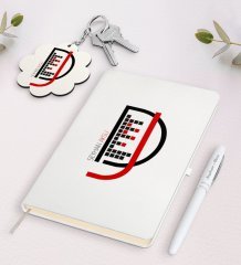 Kişiye Özel DJ Beyaz Defter Kalem ve Anahtarlık Hediye Seti-2