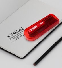 Kişiye Özel Doktor Kırmızı Cep Kaşe