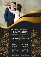 Kişiye Özel Fotoğraflı Bitmeyen Düğün Davetiyesi Model 96